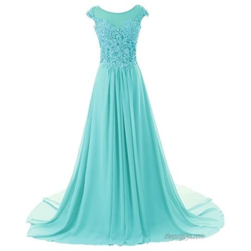 Prom Dress Long Formal Evening Gowns Lace Bridesmaid Dress Chiffon Prom Dresses Appliques
