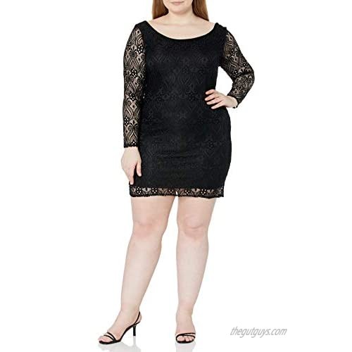 Star Vixen Women's Plus-Size Lace Sheath Dress