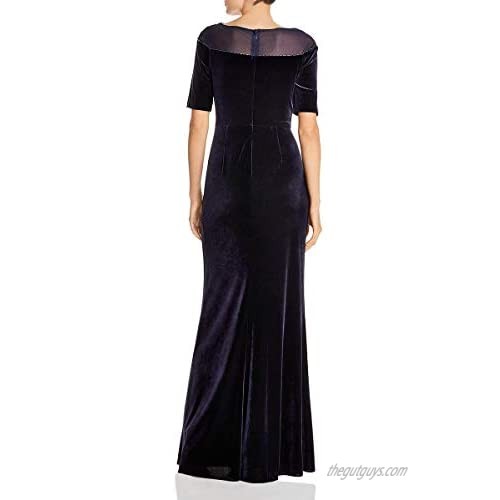 Adrianna Papell Women's Velvet Beaded Gown