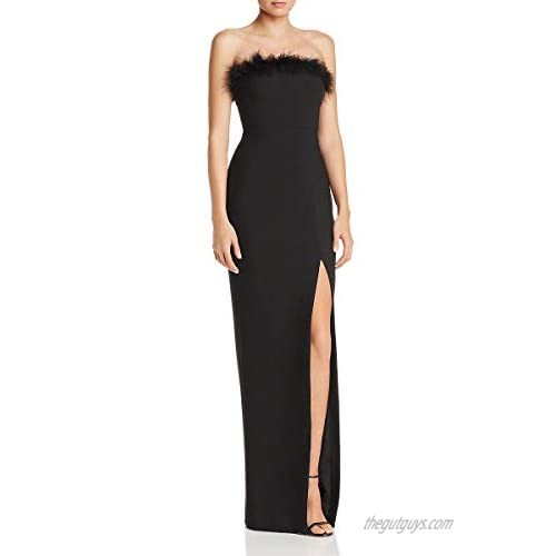 LIKELY Women's Presley Feather Trim Strapless Gown