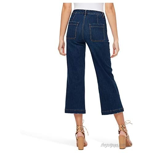 Jessica Simpson Women's Misses Adored High Rise Wide Crop Jean