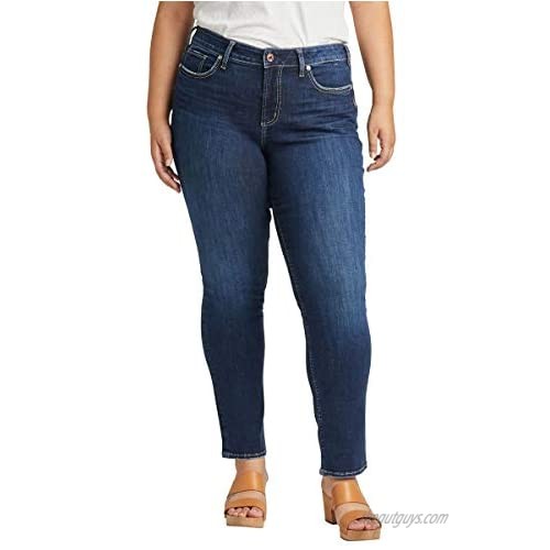 Silver Jeans Co. Women's Plus Size Avery Curvy Fit High Rise Slim Leg Jeans