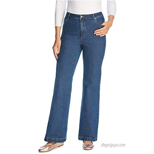 Woman Within Women's Plus Size Wide Leg Stretch Jean