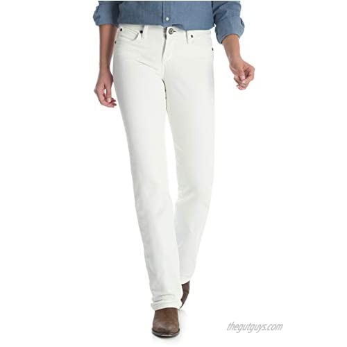 Wrangler Women's Misses Q-Baby Mid Rise Boot Cut Ultimate Riding Jean  White Storm  1W x 36L