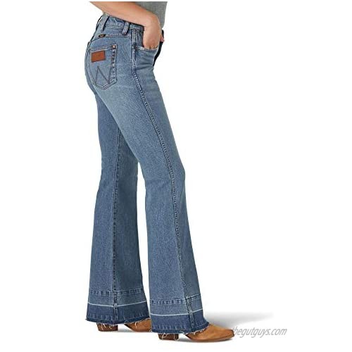 Wrangler Women's Retro High Rise Trouser Green Jean