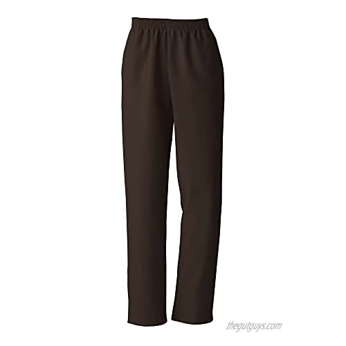 Donnkenny Women's Elastic-Waist Gabardine Pull-On Pants - Wrinkle Resistant Easy Care and Wear Customer Favorite  Brown  22WP