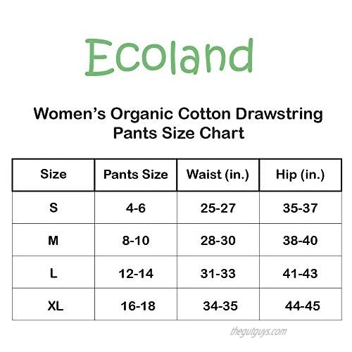 Ecoland Women's Organic Cotton Drawstring Pants Made in USA