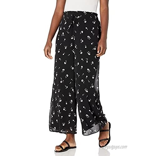 kensie Women's Scattered Blossoms Chiffon Pant