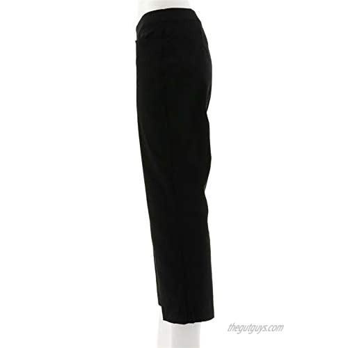 Susan Graver Ultra Stretch Pull-On Crop Pants A288148 Black