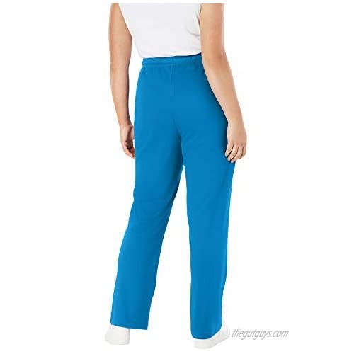 Woman Within Women's Plus Size Petite Sport Knit Straight Leg Pant - 5X Vibrant Blue