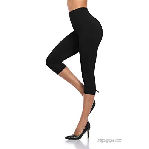ANNISHER Womens Capri Leggings High Waisted Plus Size Tummy Control Stretchy Workout Joggers Yoga Pants