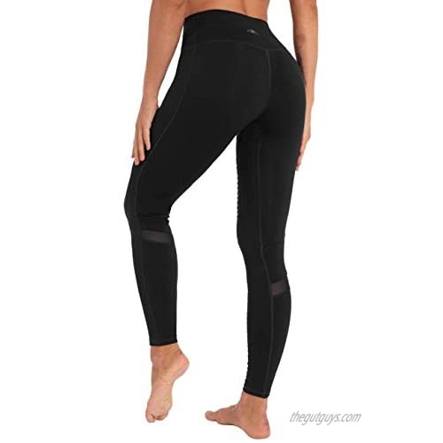 Hopgo Women's High Waist Moto Leggings Workout Training Legging Stretch 7/8 Skinny Yoga Pants Inner Pocket