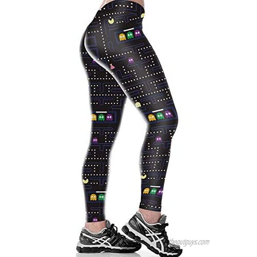 Jumppmile Women's 3D Digital Print High Waist Workout Yoga Leggings Size S-4XL