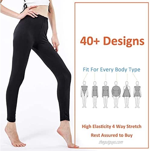 Mad Ink Women's Ultra Soft Fashion Elastic Leggings High Waisted Pattern Pants