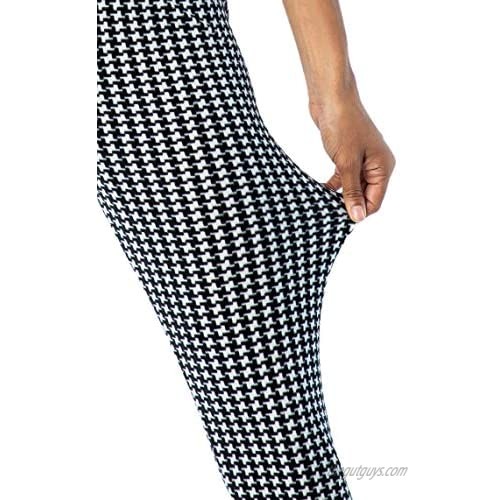 OCOMMO Velvet Leggings Ultra Soft 1 Inch Waisted Full Stretch Warm Womens Velvet Pants