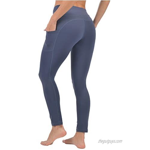 Sylonway High Waist Yoga Pants with Pockets for Women Tummy Control Workout Running Yoga Leggings