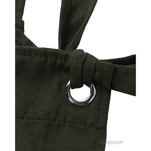 StyleDome Women's Sleeveless Overall Strappy Pocket Jumpsuit Baggy Romper Bib Loose Trousers