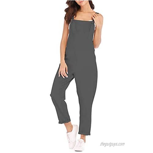 Universal Brand FindThy Women's Jumpsuits Overalls Relaxed-fit Long Bib Pants Casual Rompers with Pockets
