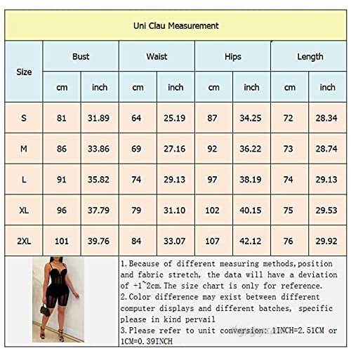 Uni Clau Women Sexy Halter Camisole Mesh Patchwork Jumpsuit See Through Bodycon Short Pants Party Club Romper