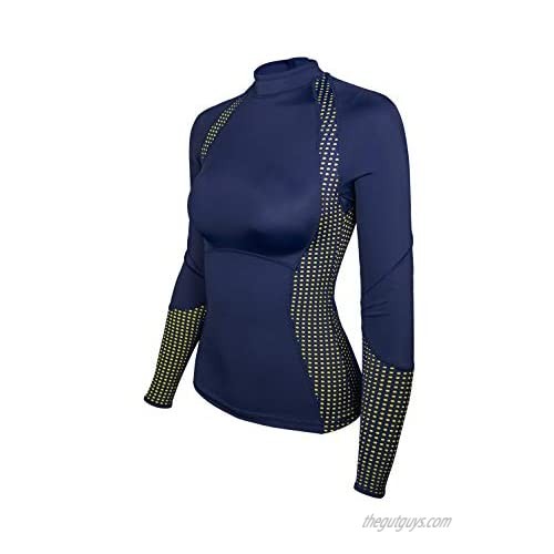 ALLEZ Athletic Sport Swimsuit for Women UPF 50+ Long Sleeve Back Zip Bathing Suits Tight Swimwear Print Surfing Wetsuit