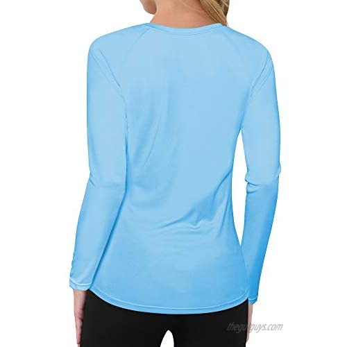 FASKUNOIE Women's Long Sleeve Shirts Sun Protection Lightweight Hiking UPF 50+ Running Sweatshirts