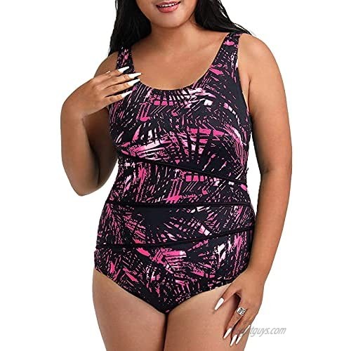 JINRS Women's One Piece Monokinis Swimsuit Plus Size One-Piece Swimsuits Bathing Suit with Tummy Control Swimwear