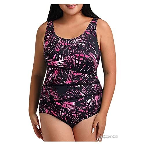 JINRS Women's One Piece Monokinis Swimsuit Plus Size One-Piece Swimsuits Bathing Suit with Tummy Control Swimwear
