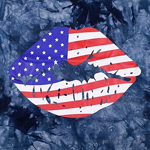 LUKYCILD American Flag Tank Tops Women 4th of July Patriotic Racerback Vest Lips Graphic Sleeveless Muscle Shirt…