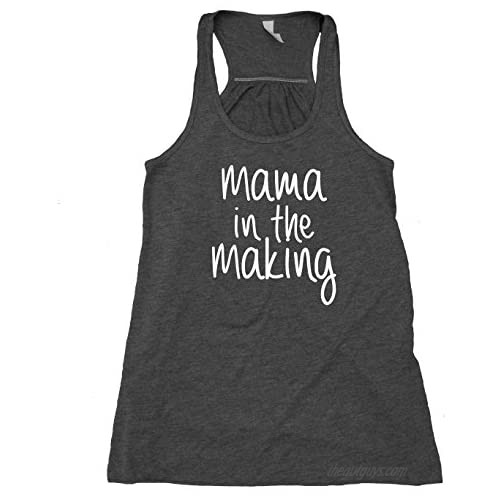 Mama in The Making Tank Top Mom Expecting Pregnant Maternity Flowy Racerback
