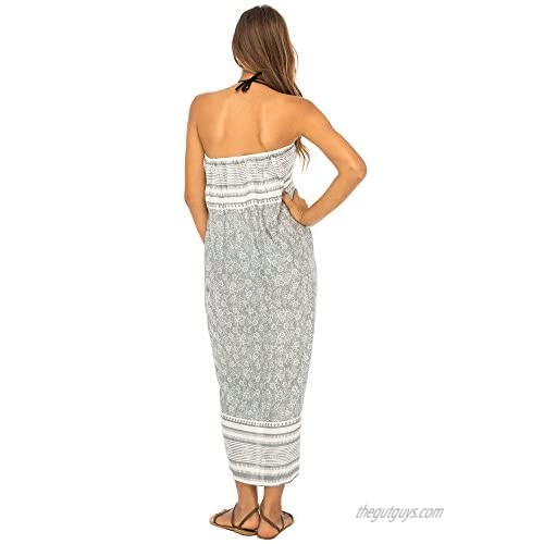 Back From Bali Womens Beach Dress Sarong Bikini Swimsuit Cover Up Wrap with Easy Built-in Ties