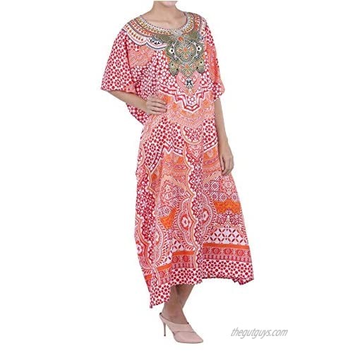 Miss Lavish London Kaftan Tunic One Size Cover Up Maxi Dresses Lougewear Embellished Kimono (K-131/K-134)