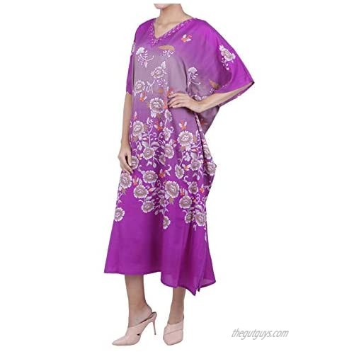 Miss Lavish London Ladies Kaftans Kimono Maxi Style Dresses Suiting Teens to Adult Women in Regular to Plus Size (134-Purple US 20-24)