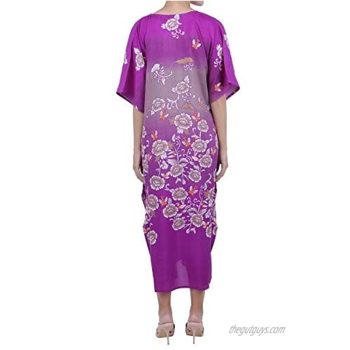 Miss Lavish London Ladies Kaftans Kimono Maxi Style Dresses Suiting Teens to Adult Women in Regular to Plus Size (134-Purple US 20-24)