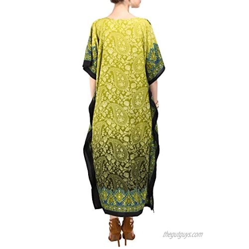 Miss Lavish London Ladies Kaftans Kimono Maxi Style Dresses Suiting Teens to Adult Women in Regular to Plus Size (US 6-12 101-Green)