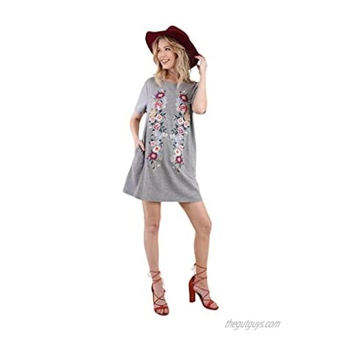 Umgee Boho Fall/Winter Please! Embroidered French Terry Cover up by Day Dress by Night