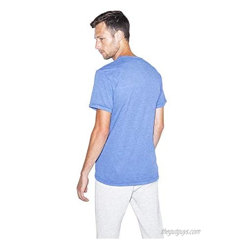American Apparel Unisex Tri-Blend Crewneck Track Short Sleeve T-Shirt - USA Collection