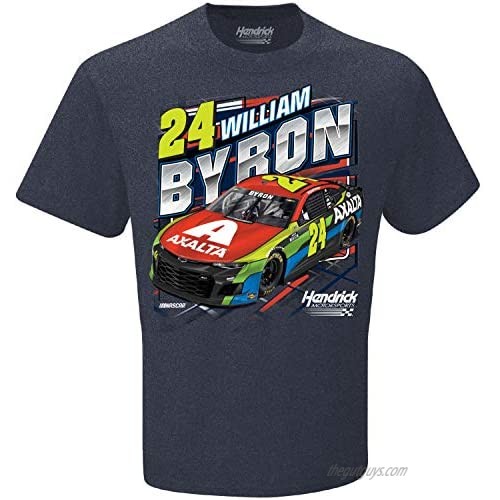 Checkered Flag William Byron 2021 Axalta Competition #24 T-Shirt Blue