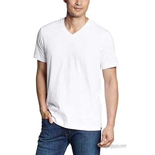 Eddie Bauer Men's Legend Wash Pro Short-Sleeve V-Neck T-Shirt  White Regular S