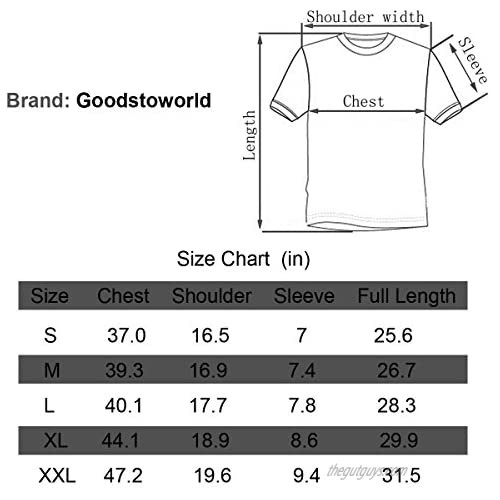 Goodstoworld Unisex Personalized Novelty 3D Printed T-Shirts Short Sleeve Tops Tees