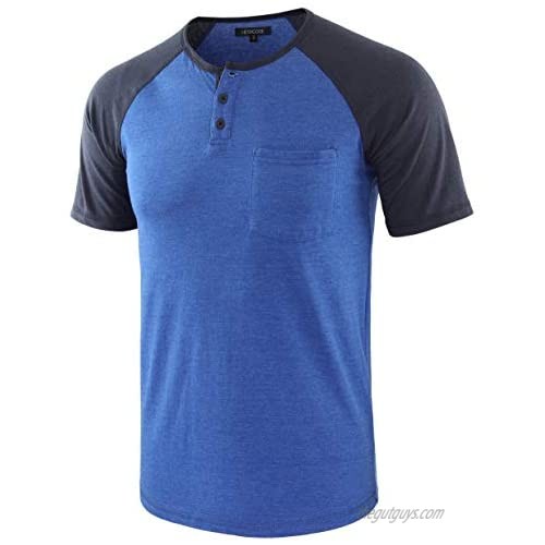 HETHCODE Mens Lightweight Short Sleeve Pocket Baseball Jerseys Active Tee Shirt