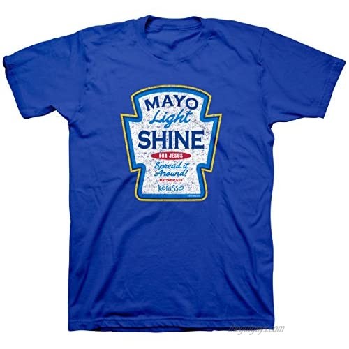 Kerusso Adult T-Shirt - Mayo Light Shine 2X Christian T-Shirt Royal Blue XX-Large