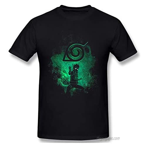 Naruto Rock Lee Symbol and Outline Men's Basic Short Sleeve T-Shirt