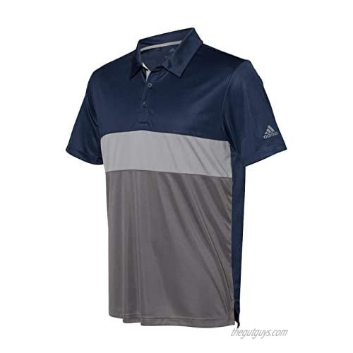 Mens Merch Block Sport Shirt (A236) - Navy/Grey  Medium
