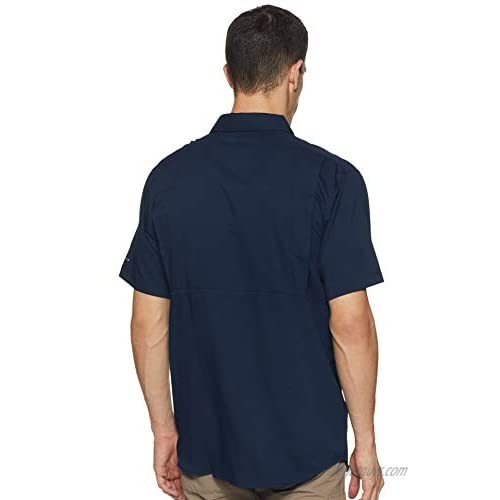 Columbia Men's Silver Ridge Lite Short Sleeve Shirt UV Sun Protection Moisture Wicking Fabric Collegiate Navy 5X Tall