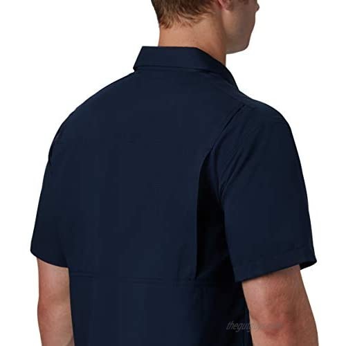 Columbia Men's Silver Ridge Lite Short Sleeve Shirt UV Sun Protection Moisture Wicking Fabric Collegiate Navy 3X Tall