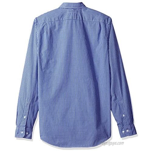 Franklin Tailored Men's Slim-Fit Long-Sleeve Small-Scale Gingham Shirt