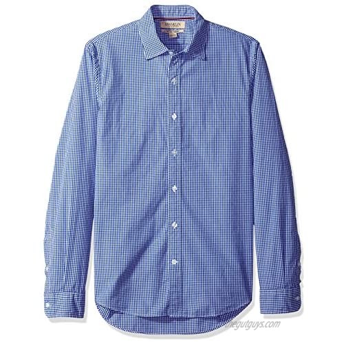 Franklin Tailored Men's Slim-Fit Long-Sleeve Small-Scale Gingham Shirt
