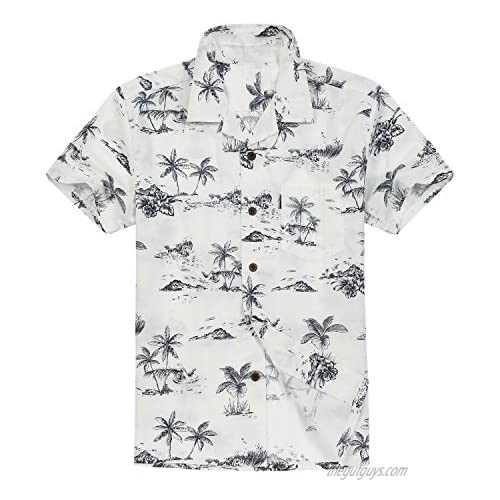 Men's Hawaiian Shirt Aloha Shirt in Surfers & Palms