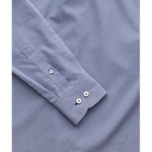 UNTUCKit Marcasin Wrinkle Free - Untucked Shirt for Men Long Sleeve Blue Gingham XX-Large Slim Fit