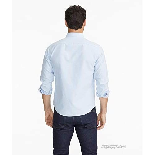 UNTUCKit Rioja - Untucked Shirt for Men Long Sleeve Light Blue Oxford Medium